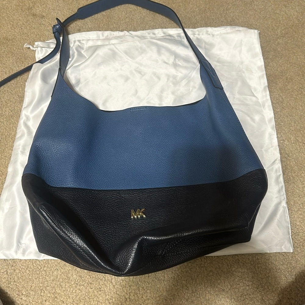 Two tone blue Michael Kors Hobo bag